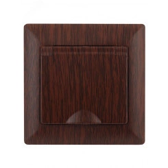 Розетка Intro Solo 4-207-10 с заземлением 2P+E Schuko с крышкой шторками, 16А-250В, IP20, СУ, венге Розетка Intro Solo 4-207-10 с заземлением 2P+E Schuko с крышкой шторками, 16А-250В, IP20, СУ, венге