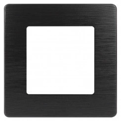 Рамка для розеток и выключателей Серия 12 12-5101-06 на 1 пост, Сатин, чёрный