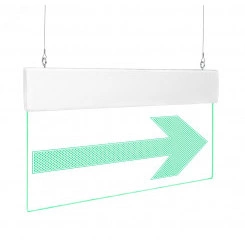 Оповещатель световой Молния-24 Ультра Стрелка вправо зеленые светодиоды   ПОДВЕСНОЕ крепленрие