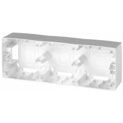 Коробка наклад. монтажа 3 поста, Эра12, алюминий (5/50/400) 12-6103-03 Коробка наклад. монтажа 3 поста, Эра12, алюминий (5/50/400) 12-6103-03