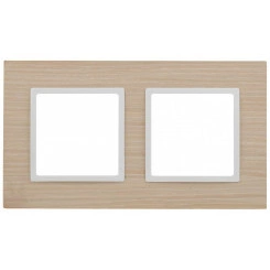 Рамка на 2 поста, дерево, Эра Elegance, белён.дуб-бел (5/50/1200) 14-5302-01