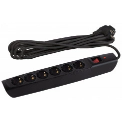 Сетевой фильтр SFX-6es-4m-B с надежной защитой с заземлением с выключателем 6 розеток 4м 10А черный Сетевой фильтр SFX-6es-4m-B с надежной защитой с заземлением с выключателем 6 розеток 4м 10А черный