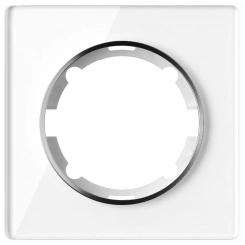 Рамка стеклянная одинарная, цвет белый Рамка стеклянная одинарная, цвет белый