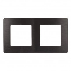Рамка для розеток и выключателей Серия 12 12-5102-05 на 2 поста, Сатин, антрацит