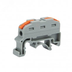 Клемма СМК 222-421D проходная 1-полюсная, с креплением на DIN-рейку (0,08-4 кв мм), серая (5 шт./уп.), REXANT Клемма СМК 222-421D проходная 1-полюсная, с креплением на DIN-рейку (0,08-4 кв мм), серая (5 шт./уп.), REXANT