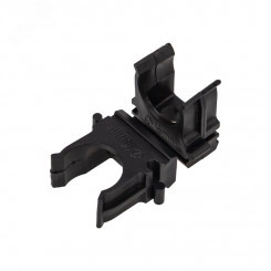 Крепеж-клипса для трубы 16 мм, черная (100 шт./уп.), REXANT