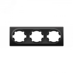 Рамка тройная, цвет чёрный (серия Florence) Рамка тройная, цвет чёрный (серия Florence)