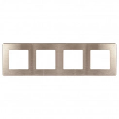 Рамка для розеток и выключателей Серия 12 12-5104-13 на 4 поста, Сатин, бронза