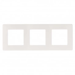 Рамка для розеток и выключателей Серия 12 12-5103-01 на 3 поста, Сатин, белый