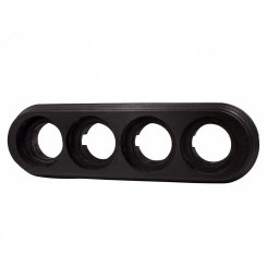 ЛизеттаРамка 4 постовая, накладной монтаж, цвет Угольно-черный ЛизеттаРамка 4 постовая, накладной монтаж, цвет Угольно-черный