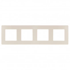Рамка для розеток и выключателей Серия 12 12-5104-02 на 4 поста, Сатин, слоновая кость