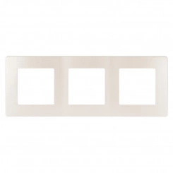 Рамка для розеток и выключателей Серия 12 12-5103-15 на 3 поста, Сатин, перламутр