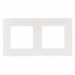 Рамка для розеток и выключателей Серия 12 12-5102-01 на 2 поста, Сатин, белый