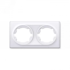 Рамка двойная, цвет белый (серия Florence) Рамка двойная, цвет белый (серия Florence)