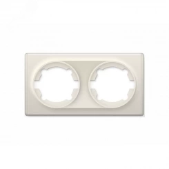 Рамка двойная, цвет бежевый (серия Florence) Рамка двойная, цвет бежевый (серия Florence)