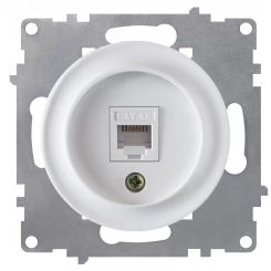 Розетка компьютерная 1xRJ45 кат.5e, цвет белый (серия Florence) Розетка компьютерная 1xRJ45 кат.5e, цвет белый (серия Florence)