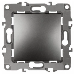 Кнопка, 10АХ-250В, Эра12, графит (10/100/3000) 12-1111-12