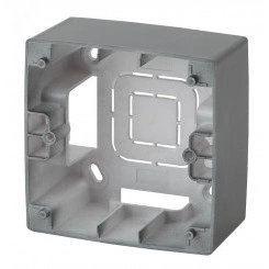 Коробка наклад. монтажа 1 пост, Эра12, графит (20/200/1200) 12-6101-12 Коробка наклад. монтажа 1 пост, Эра12, графит (20/200/1200) 12-6101-12