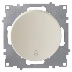 Переключатель одинарный, цвет бежевый (серия Florence) Переключатель одинарный, цвет бежевый (серия Florence)