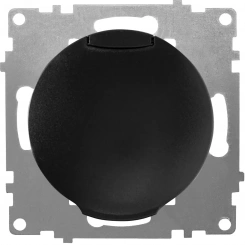 Розетка с крышкой, с заземлением, винтовые контакты, цвет чёрный (серия Florence) Розетка с крышкой, с заземлением, винтовые контакты, цвет чёрный (серия Florence)