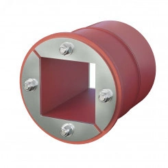 Проходка круглая, нержавеющая, D75х70 мм с проёмом 40х40 мм Проходка круглая, нержавеющая, D75х70 мм с проёмом 40х40 мм