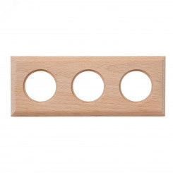 Шедель Рамка 3-х постовая для скрытого монтажа (дерево, Натурэль)