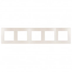 Рамка для розеток и выключателей Серия 12 12-5105-15 на 5 постов, Сатин, перламутр