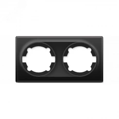 Рамка двойная, цвет чёрный (серия Florence) Рамка двойная, цвет чёрный (серия Florence)