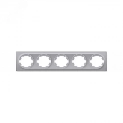 Рамка на 5 приборов, цвет серый (серия Florence) Рамка на 5 приборов, цвет серый (серия Florence)