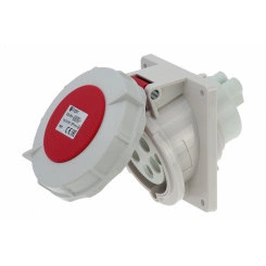 Розетка встраиваемая наклонная 32A/400V/3P+N+E/IP67, фланец 92x100 Розетка встраиваемая наклонная 32A/400V/3P+N+E/IP67, фланец 92x100