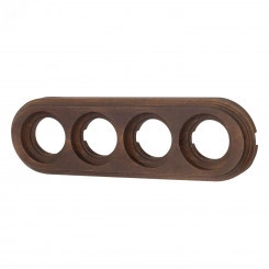 Лизетта Рамка 4 постовая для открытой проводки (Старое дерево на бревно 260мм)