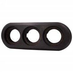 Лизетта Рамка 3 постовая (Угольно-черный на бревно 220мм)