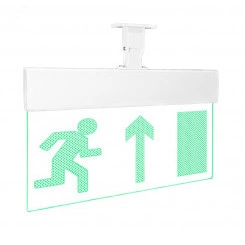Оповещатель световой с резервным источником питания Молния-220-РИП Ультра Человек вправо стрелка вверх в дверь зеленые светодиоды