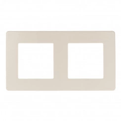 Рамка для розеток и выключателей Серия 12 12-5102-02 на 2 поста, Сатин, слоновая кость