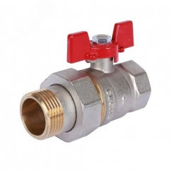 Кран шаровой с американкой 1 1/2 ВН/НР, ручка бабочка Кран шаровой с американкой 1 1/2 ВН/НР, ручка бабочка