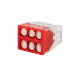 Экспресс-клемма с пастой СМК 2273-246, 6-проводная 0.5-2.5 кв мм, прозрачная (100 шт./уп.), REXANT Экспресс-клемма с пастой СМК 2273-246, 6-проводная 0.5-2.5 кв мм, прозрачная (100 шт./уп.), REXANT