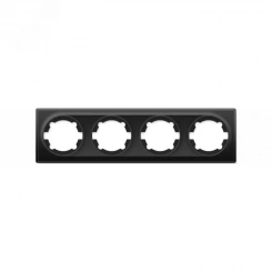 Рамка на 4 прибора, цвет чёрный (серия Florence) Рамка на 4 прибора, цвет чёрный (серия Florence)