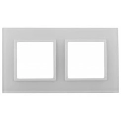 Рамка Elegance 14-5102-01 на 2 поста, стекло