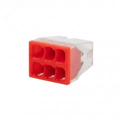 Экспресс-клемма СМК 2273-206, 6-проводная 0.5-2.5 кв мм, прозрачная, блистер (5 шт./уп.), REXANT Экспресс-клемма СМК 2273-206, 6-проводная 0.5-2.5 кв мм, прозрачная, блистер (5 шт./уп.), REXANT