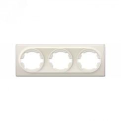 Рамка тройная, цвет бежевый (серия Florence)