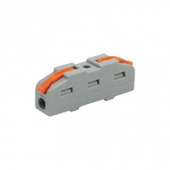 Клемма СМК 222-421 проходная 1 полюс (0,08-4 кв мм), серая (5 шт./уп.), REXANT Клемма СМК 222-421 проходная 1 полюс (0,08-4 кв мм), серая (5 шт./уп.), REXANT