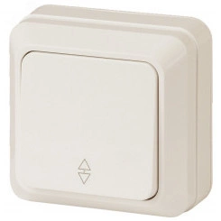 Переключатель Intro Quadro 2-103-02 одноклавишный 10А-250В, IP20, ОУ, Quadro, слоновая кость