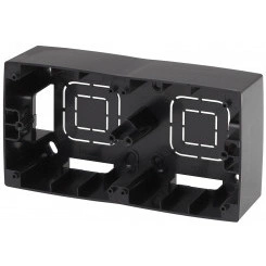 Коробка наклад. монтажа 2 поста, Эра12, чёрный (10/100/800) 12-6102-06 Коробка наклад. монтажа 2 поста, Эра12, чёрный (10/100/800) 12-6102-06