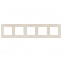 Рамка для розеток и выключателей Серия 12 12-5105-02 на 5 постов, Сатин, слоновая кость