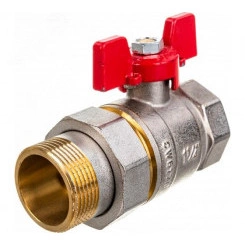 Кран шаровой с американкой 2 ВН/НР, ручка бабочка Кран шаровой с американкой 2 ВН/НР, ручка бабочка