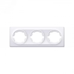Рамка тройная, цвет белый (серия Florence)