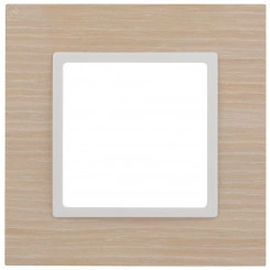 Рамка на 1 пост, дерево, Эра Elegance, белён.дуб-бел (10/50/3200) 14-5301-01