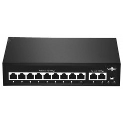 Коммутатор неуправляемый,  9 RJ-45 POE портов, 2 RJ-45 Uplink