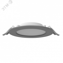 Светильник светодиодный DL-01 Slim 160 мм 25 Вт 3000 К CRI90 176х39 мм IP65/40 RAL7045 серый с рассеивателем опал аварийный автономный постоянного действия