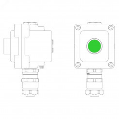 Взрывонепроницаемый пост управления из алюминия LCSD-01-B-MB-P1G(11)x1-PBMB-KAEPM2MHK-20